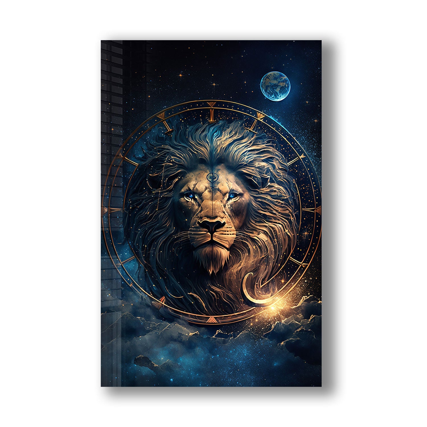 Astrologer Lion - Tempered Glass Wall Art