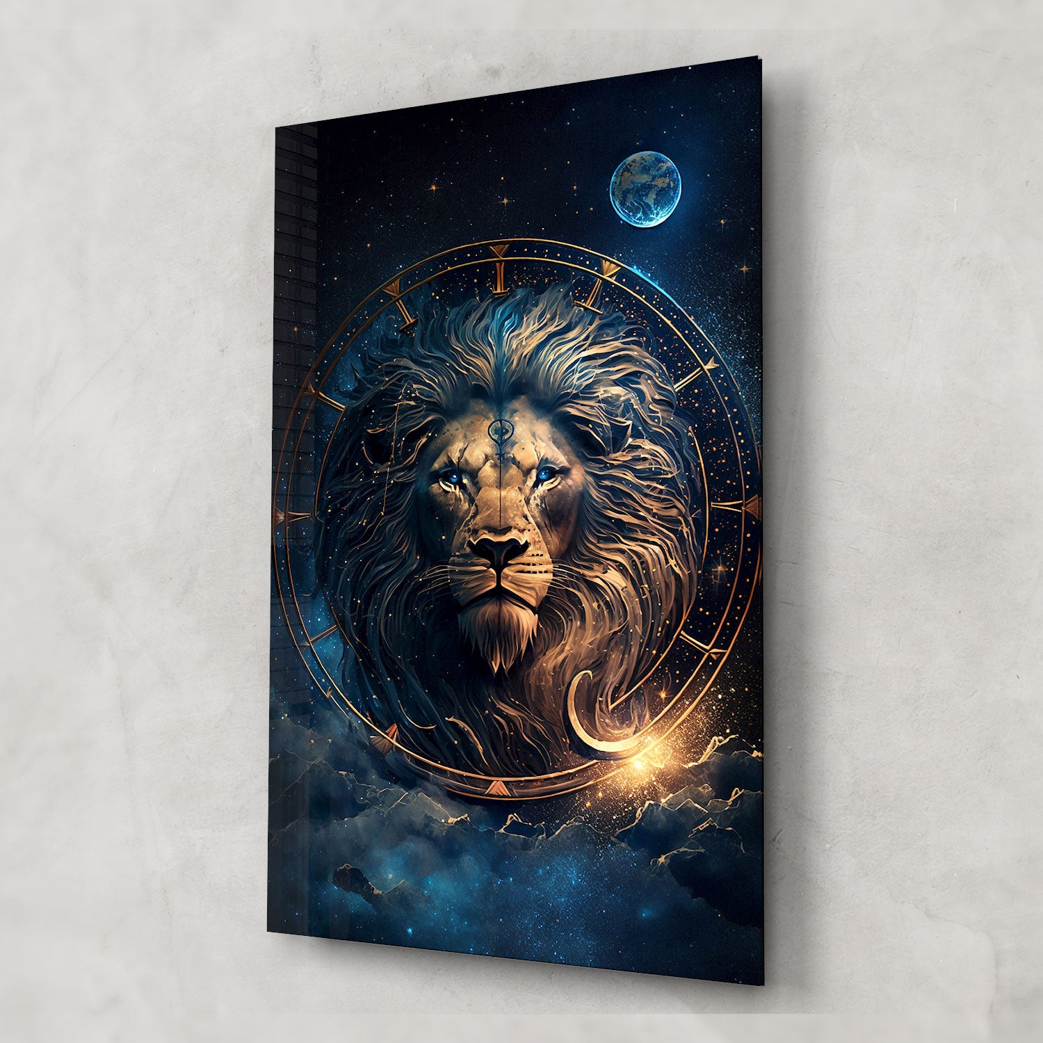 Astrologer Lion - Tempered Glass Wall Art