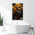 Artronauts Glass Print Yellow Floral Woman - Tempered Glass Wall Art