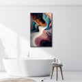 Artronauts Glass Print Abstract Pastel Waves - Tempered Glass Wall Art