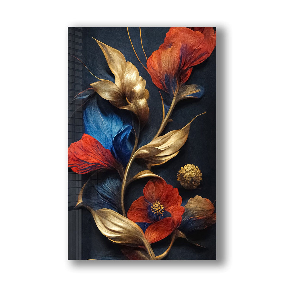 Artronauts Glass Print Floral 3 Colours - Tempered Glass Wall Art