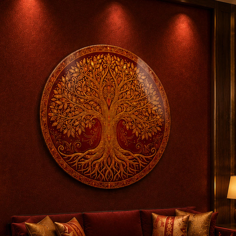 Crimson Tree Of Life close-up angled detail