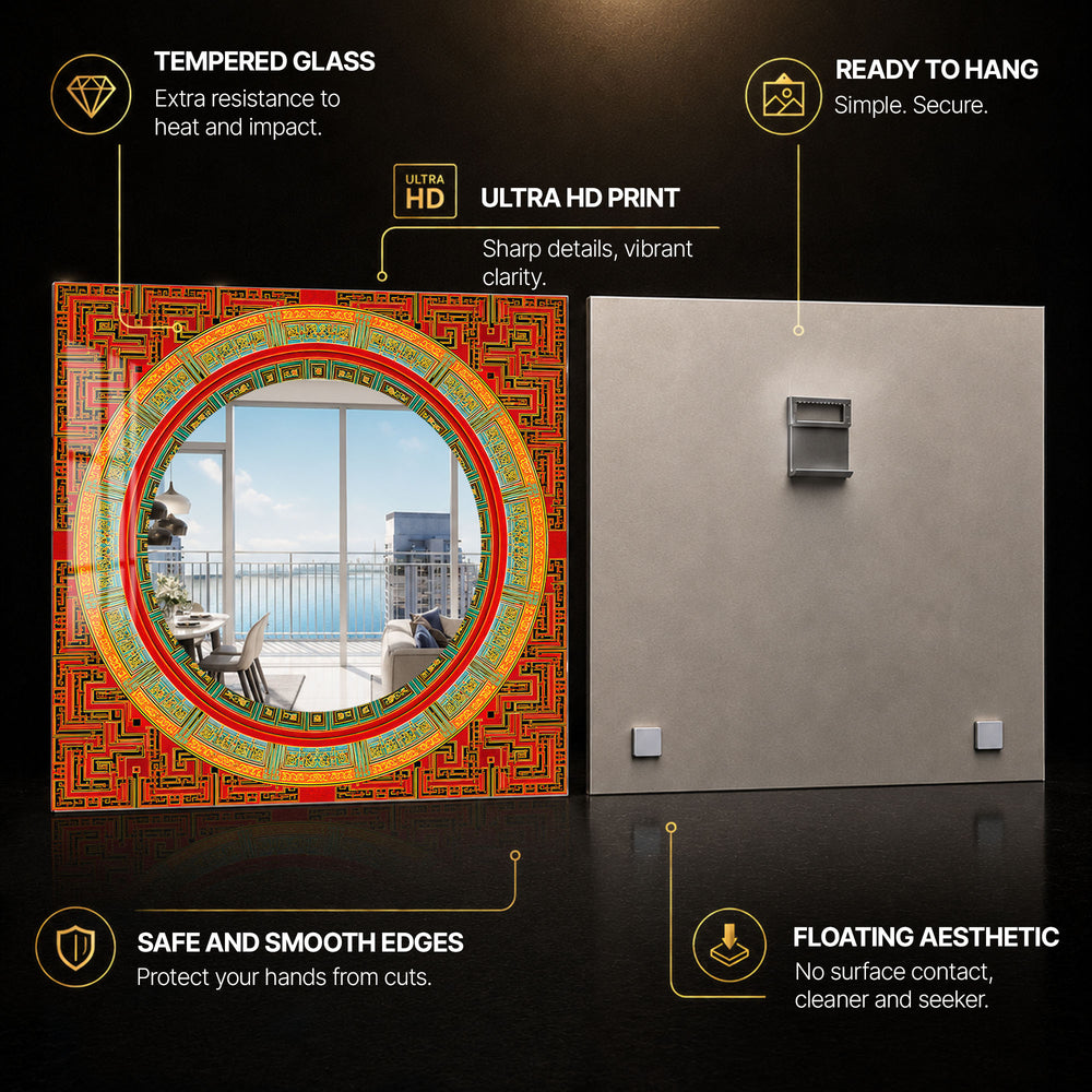 Imperial Maze — tempered glass, ultra HD print, ready to hang