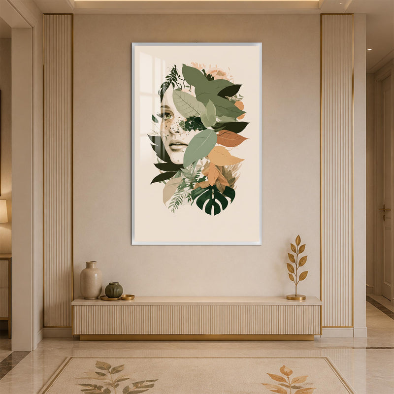 Wild Foliage Muse with white frame