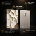 Sculptural Curves — tempered glass, ultra HD print, ready to hang