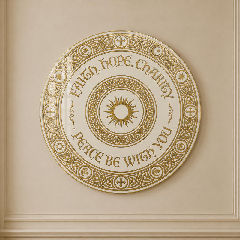 Faith Hope Charity Interfaith Medallion lifestyle view