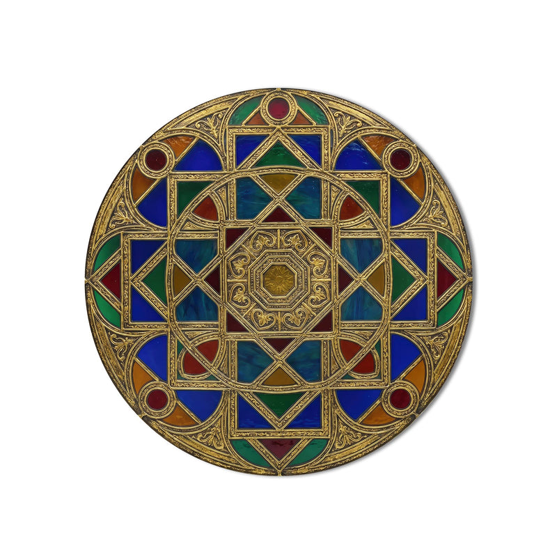 Jewelled Stained Glass Mandala product shot on white background