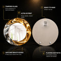 Molten Gold Swirl — tempered glass, ultra HD print, ready to hang