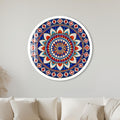 Sapphire Mosaic Mandala with white frame