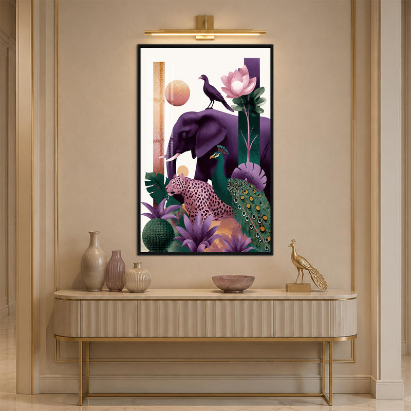 Jewel Jungle Gathering with black frame
