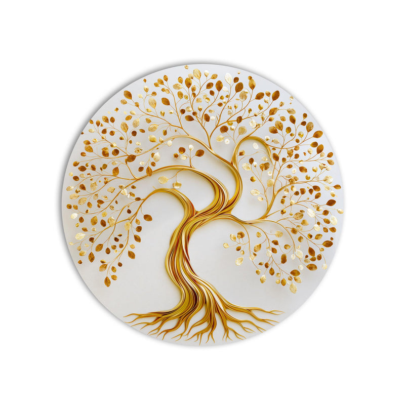 Golden Tree Of Life product shot on white background