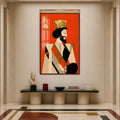 Artronauts Glass Print 12x18 cm | 4.7"x7.1" / Walnut King Of Spades Glass Wall Art