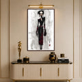 Crimson Couture with walnut frame