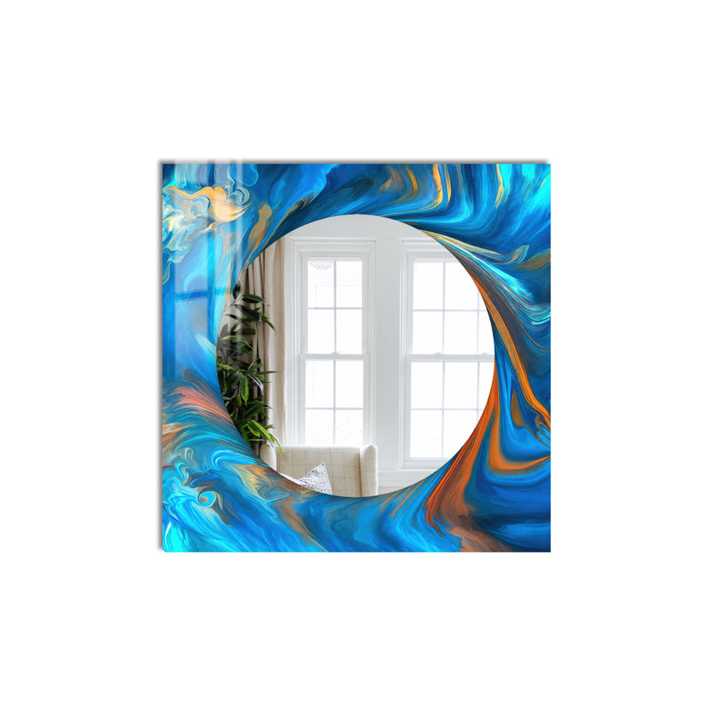 Azure Marble Swirl product shot on white background