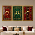 Golden Crescent Calligraphy with gold frame