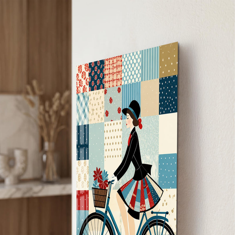 Vintage Bicycle Day close-up angled detail