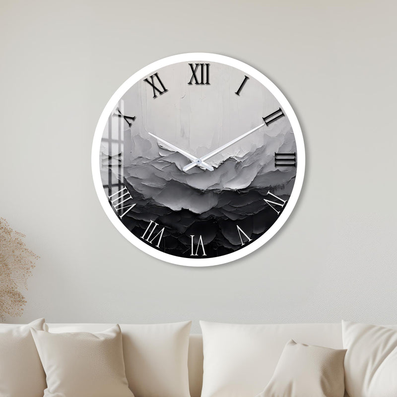 Monochrome Textured Waves with white frame