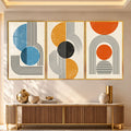 Retro Circles with gold frame