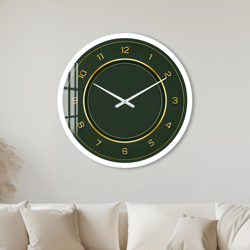 Emerald Gold Elegance with white frame