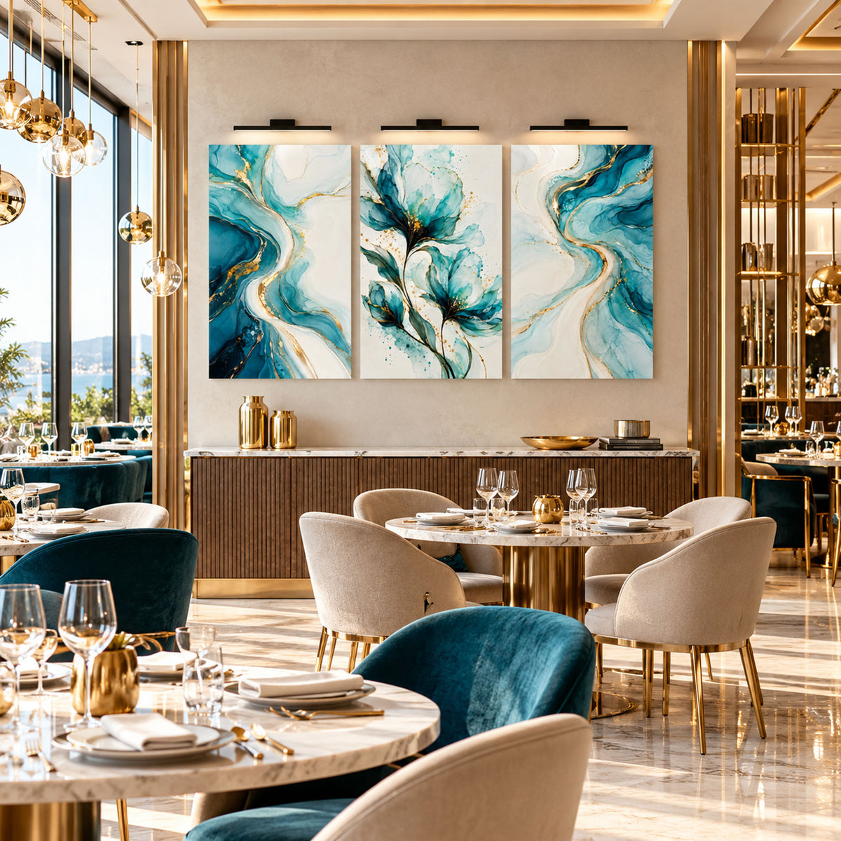 Aqua Floral lifestyle view