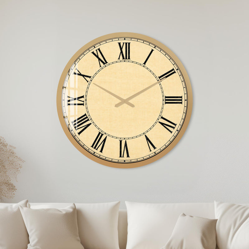 Vintage Roman Numerals with gold frame