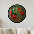 Regal Peacock Garden with black frame