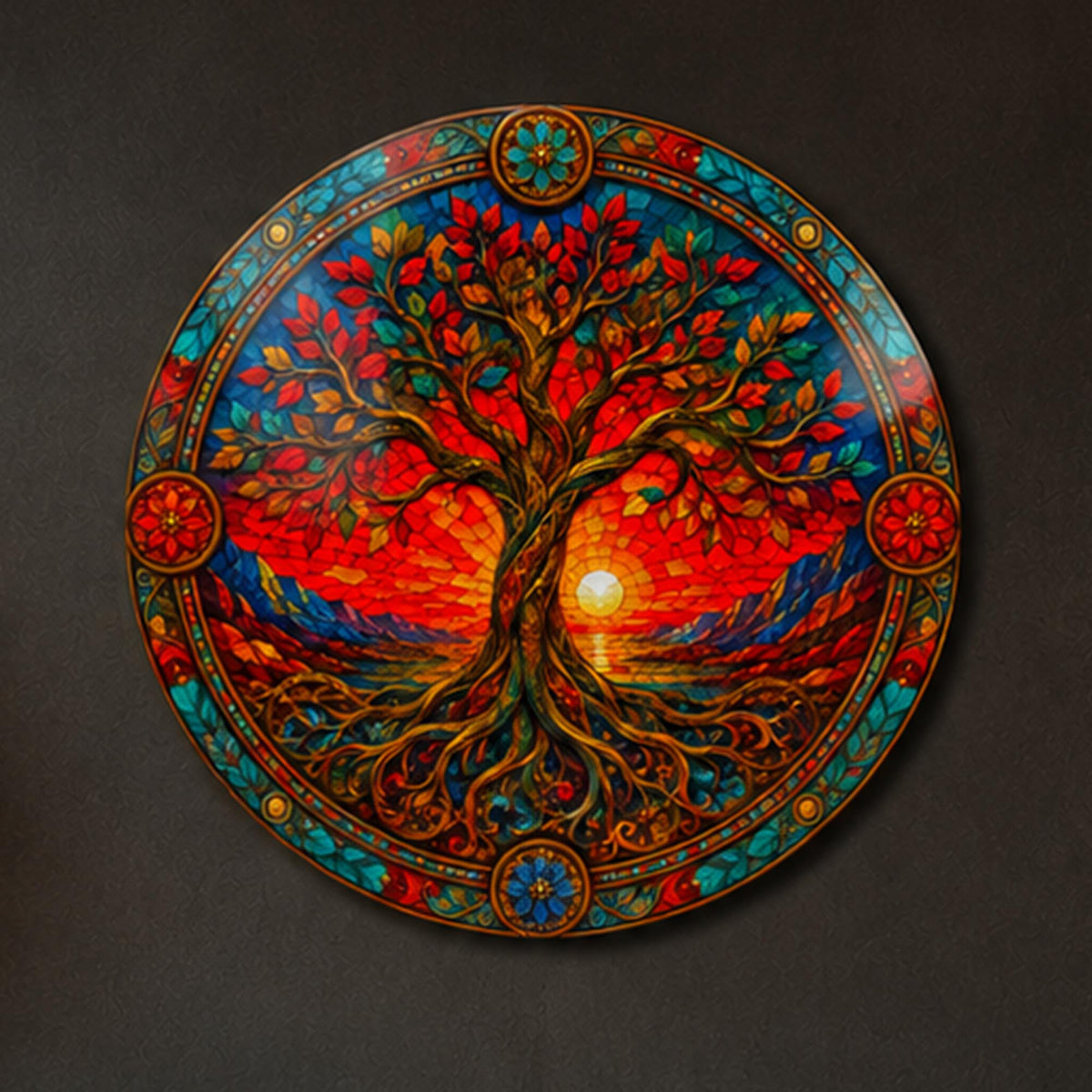Sunset Tree Of Life II in a modern room