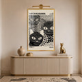 Tokyo Polka Dot Cats with gold frame