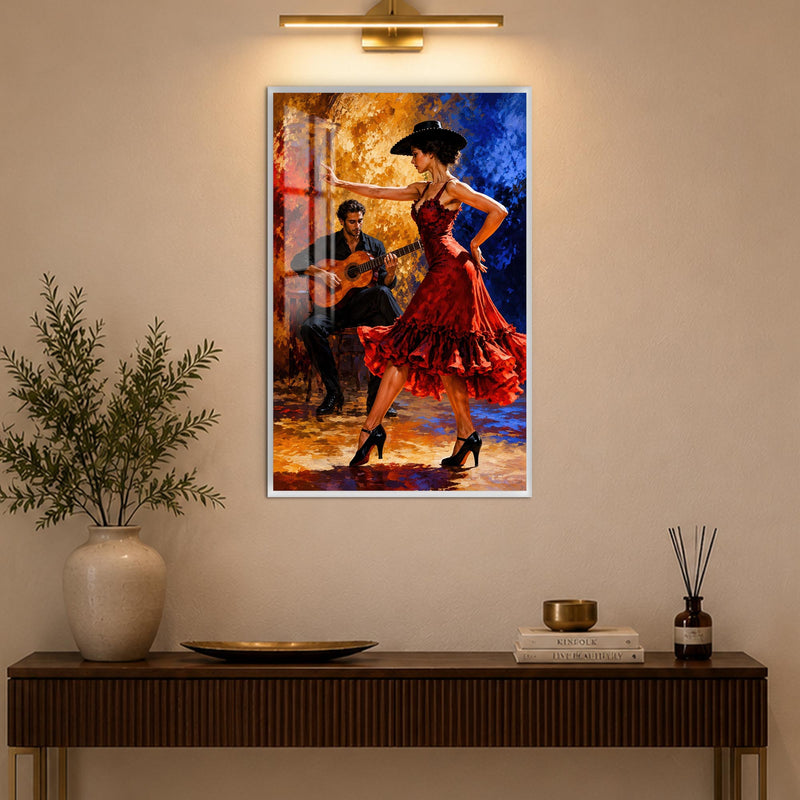 Flamenco Duet with white frame