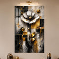 Golden Geometric Flower in a modern room