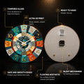 Retro Mosaic Dial — tempered glass, ultra HD print, ready to hang