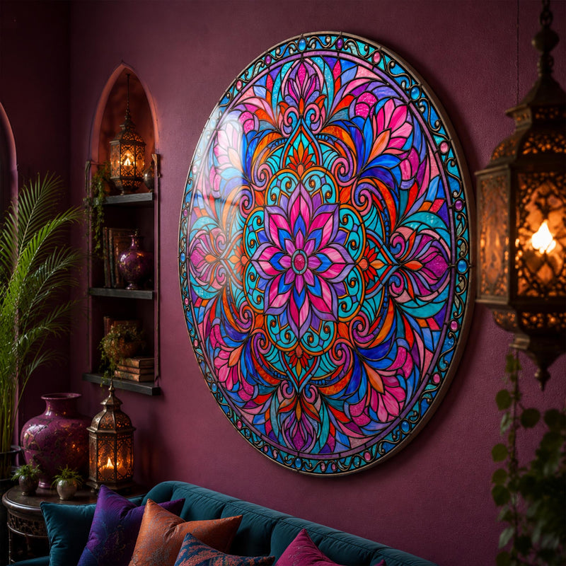 Pink Jewel Mandala angled lifestyle view