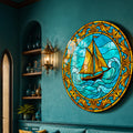 Amber Sailboat Turquoise Waves lifestyle view