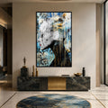Artronauts Glass Print 12x18 cm | 4.7"x7.1" / Black Floral Profile Glass Wall Art