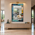 Turquoise Mosaic with gold frame