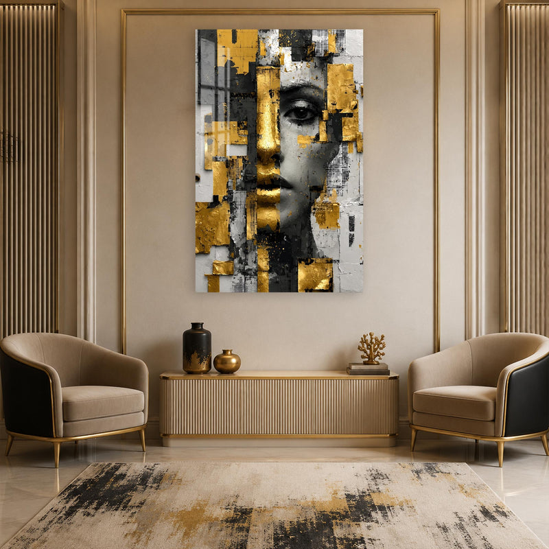 Fragmented Golden Woman lifestyle view