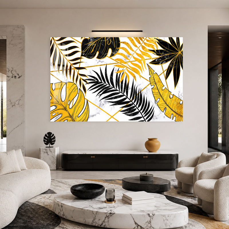 Gold and Black Tropical Leaves lifestyle view