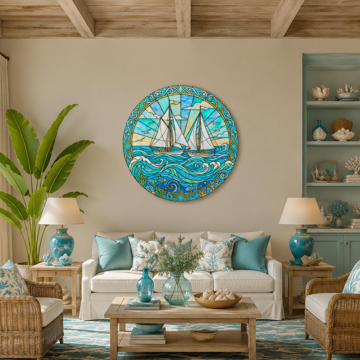 Sailing The Azure Sea in a modern room