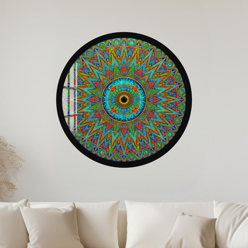 Radiant Guardian Eye with gold frame