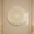 Golden Radial Mandala Line Art lifestyle view