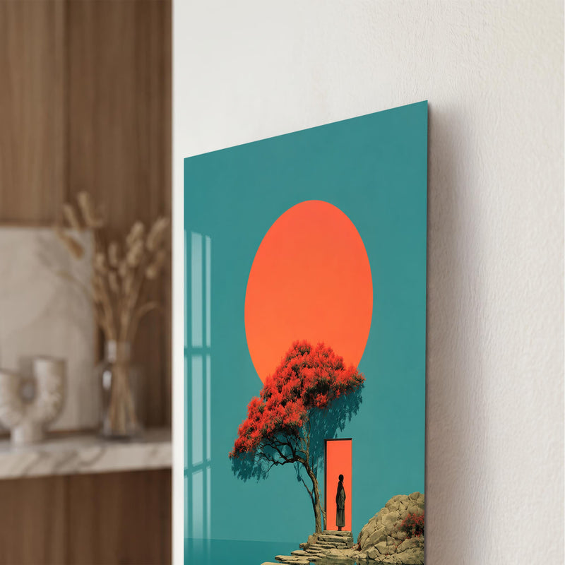 Artronauts Glass Print Portal at Sunset Glass Wall Art