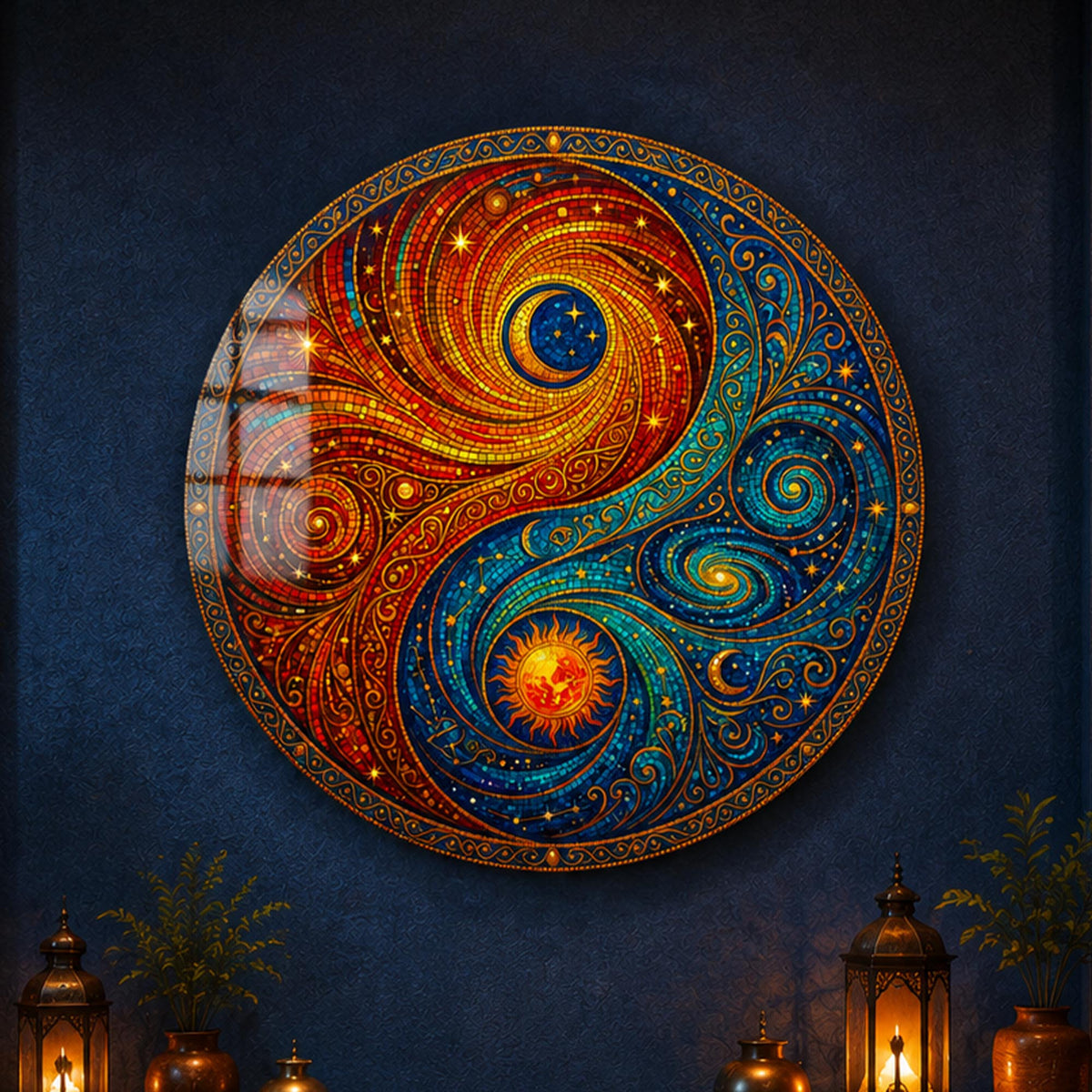 Celestial Harmony — tempered glass, ultra HD print, ready to hang