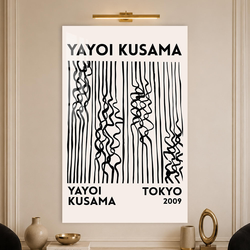 Artronauts Glass Print Tokyo Line Echoes Vertical Glass Wall Art