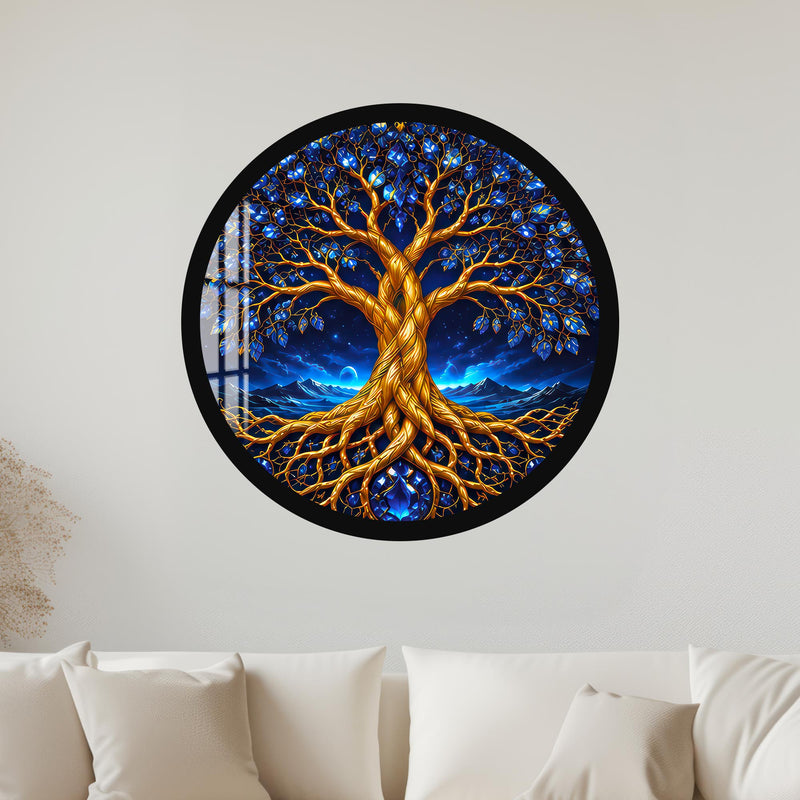 Celestial Golden Tree with black frame