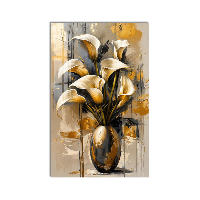 Golden Calla Lily Vase product shot on white background