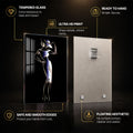 Midnight Muse — tempered glass, ultra HD print, ready to hang