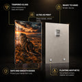 Warrior Sunset — tempered glass, ultra HD print, ready to hang