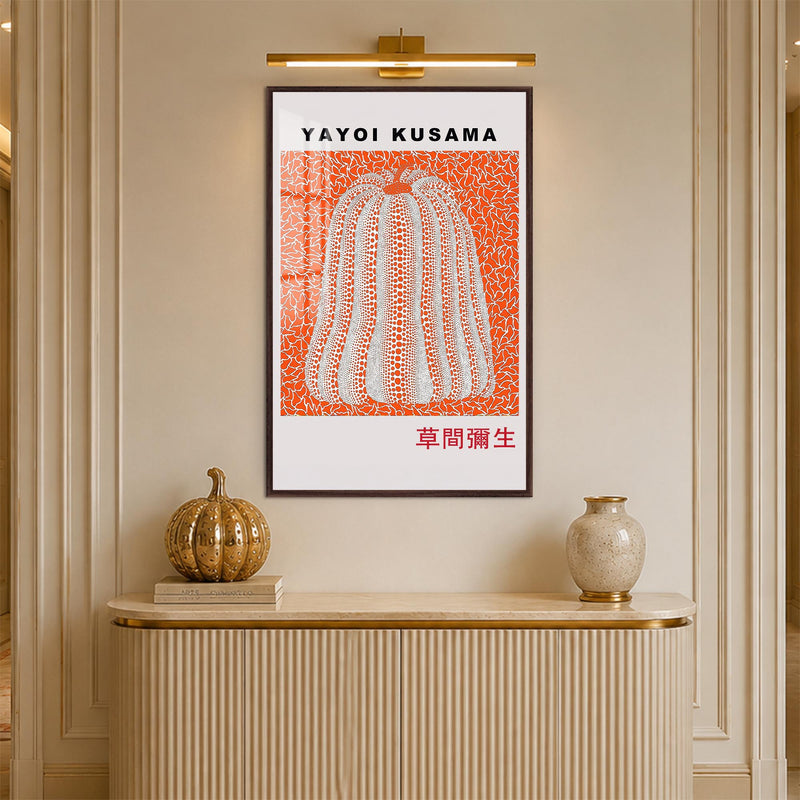 Dotted Pumpkin with walnut frame