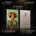 Wildflower Visionary — tempered glass, ultra HD print, ready to hang