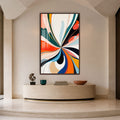 Artronauts Glass Print 12x18 cm | 4.7"x7.1" / Walnut Radiant Colour Burst Glass Wall Art